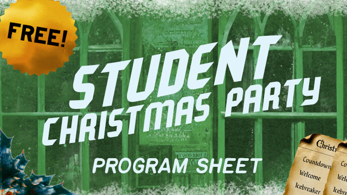 Student Christmas Party Program Sheet image number null